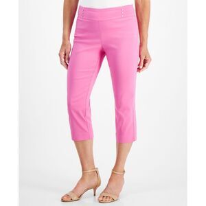 Petite Rivet-Detail Capri Pants